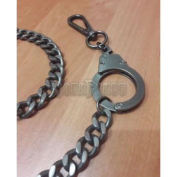 Handcuff Gunmetal Wallet Chain - pénztárcalánc (Kód:65)