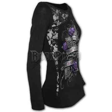 EVERY ROSE - Lace One Shoulder Top Black - D097F439