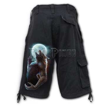 WILD MOON - Vintage Cargo Shorts Black - K072M701