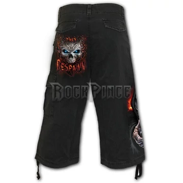 RESPAWN - Vintage Cargo Shorts 3/4 Long Black - T183M705