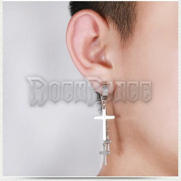 Thick Hoop with Three Crosses - fülbevaló /1 db