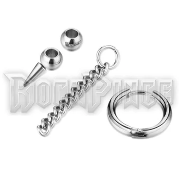 Hoop with Cone and Chain - fülbevaló /1 db