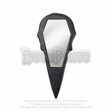 Alchemy - Raven Skull Hand Mirror - Black - kézi tükör V99B