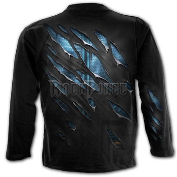 SUPERMAN - RIPPED - Longsleeve T-Shirt Black (Plain) - G407M301