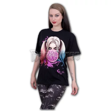 HARLEY QUINN - MAD LOVE - Front Print T-Shirt Black - G412M121