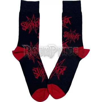 SLIPKNOT - LOGO &amp; NONAGRAM - unisex boka zokni (egy méret: 40-45) - SKSCK04MB