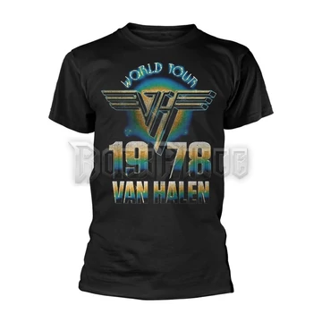 VAN HALEN - WORLD TOUR &#039;78 - unisex póló - RTVHA034