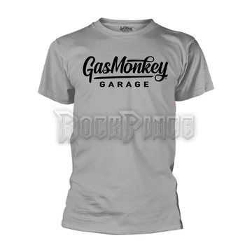 GAS MONKEY GARAGE - LARGE SCRIPT LOGO (GREY) - Unisex póló - XYZW201604