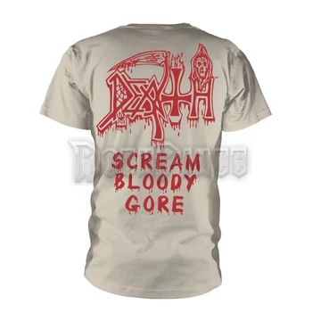 DEATH - SCREAM BLOODY GORE (VINTAGE WHITE) - Unisex póló - KU095