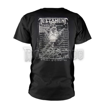 TESTAMENT - THE BAY STRIKES BACK EUROPE 2020 TOUR - Unisex póló - PHD12387