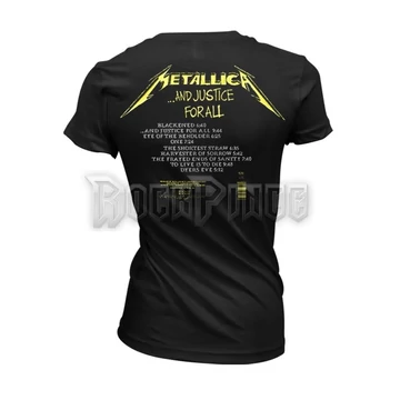 METALLICA - AND JUSTICE FOR ALL TRACKS (BLACK) - Női póló - PHDMTLGSBAND