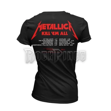 METALLICA - KILL EM ALL TRACKS (BLACK) - Női póló - PHDMTLGSBKIL