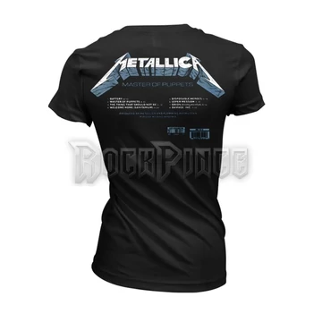 METALLICA - MASTER OF PUPPETS TRACKS (BLACK) - Női póló - PHDMTLGSBMAS