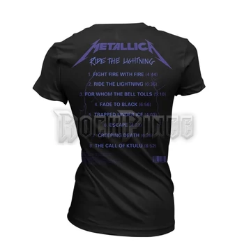 METALLICA - RIDE THE LIGHTNING TRACKS (BLACK) - Női póló - PHDMTLGSBRID