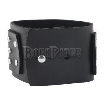 Bőr karkötő kerek fém szegecsekkel - 9713