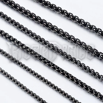 Round Chain Black - acél nyaklánc