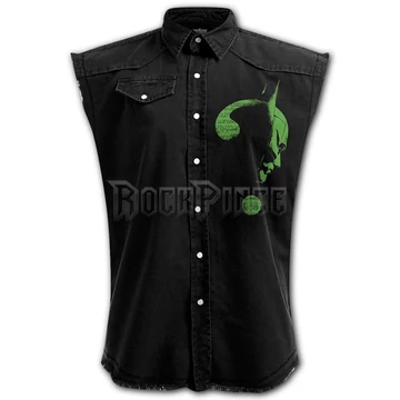 THE BATMAN - PROFILE LOGO - Sleeveless Stone Washed Worker Black - G429M602