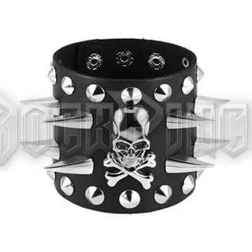 Skull with Conical &amp;amp; Claw Spikes - csuklószorító - 65#BR