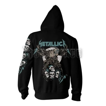 METALLICA - S&amp;M2 SKULLS - cipzáras kapucnis pulóver - PHDMTLZHBSKU