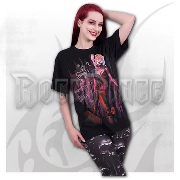 HARLEY QUINN - TRICK OR TREAT - Front Print T-Shirt Black - G437M121