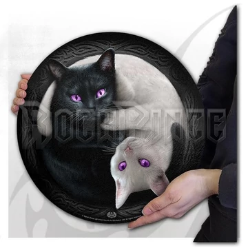 YIN YANG CATS - Glass Chopping Board (Circular) - F035A021