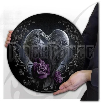 RAVEN HEART - Glass Chopping Board (Circular) - D085A021