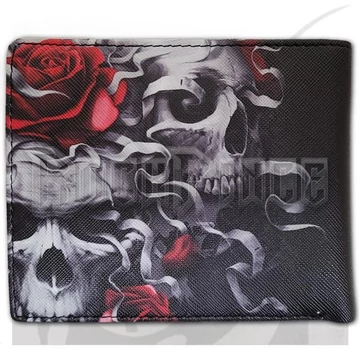 SKULLS N&#039; ROSES - BiFold Wallet with RFID Blocking and Gift Box - E024A309