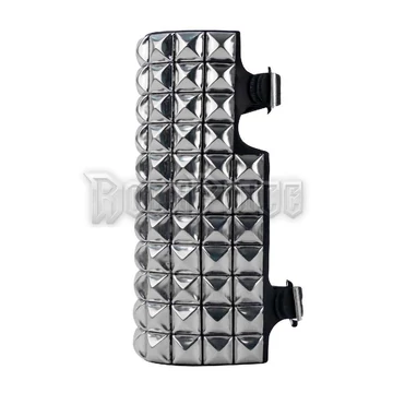 Leather strap with metal pyramids - 9738