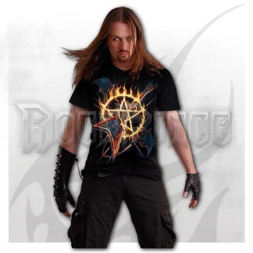 HOT METAL - Front Print T-Shirt Black - T212M121