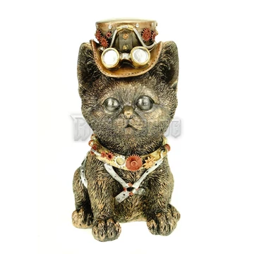 Steampunk Cat With Tophat - szobor - 839-2923