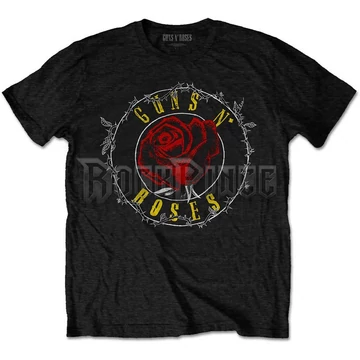 GUNS N&#039; ROSES - ROSE CIRCLE PARADISE CITY - unisex póló - GNRTS122MB