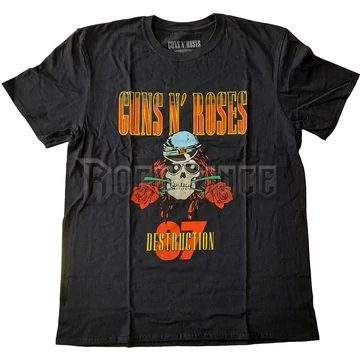 GUNS N&#039; ROSES - UK TOUR &#039;87 - unisex póló - GNRTS124MB