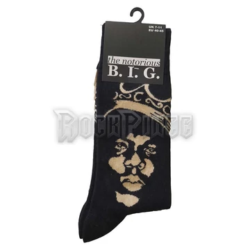 Biggie Smalls - Gold Crown - unisex boka zokni (egy méret: 40-45) - BIGSCK01MB