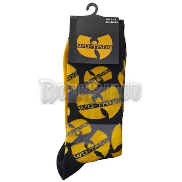 Wu-Tang Clan - Logos Yellow - unisex boka zokni (egy méret: 40-45) - WTCSCK02MB