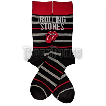 The Rolling Stones - Stripes (Black) - unisex boka zokni (egy méret: 40-45) - RSSCK18MB