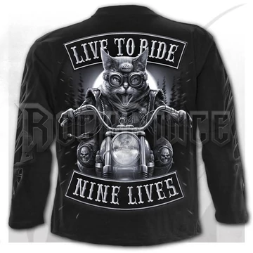 NINE LIVES - Longsleeve T-Shirt Black - T221M301