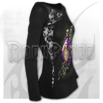 POISONED IVY - Lace One Shoulder Top Black - K104F439