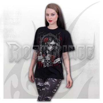 FULL OF WOE - Front Print T-Shirt Black - D112M121