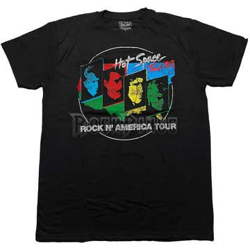 Queen - Hot Space Tour &#039;82 - unisex póló - QUTS81MB