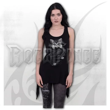 BRIGHT EYES - Goth Bottom Camisole Dress Black - F011F105