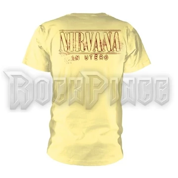 NIRVANA - IN UTERO F&amp;B MEN (YELLOW) - unisex póló - MTRAF10840988