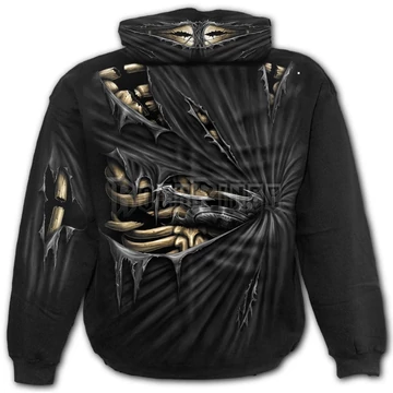 BONE SLASHER - Allover Hoody Black - W001M459