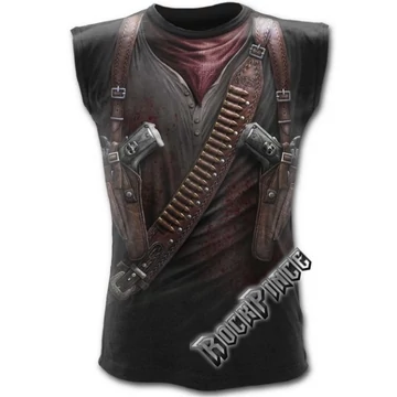 HOLSTER WRAP - Allover Sleeveless T-Shirt Black - W022M003