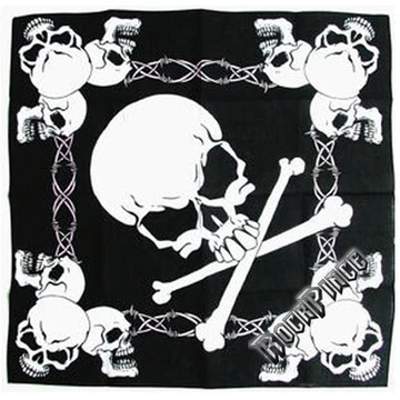 Skulls with barbed wire - kendő/bandana