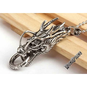 DRAGON HEAD - acél medál