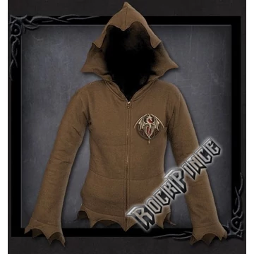 ALTAR DRAKE - Zig Zag Hem Full Zip Hoody Chocolate (Plain) - D002F259