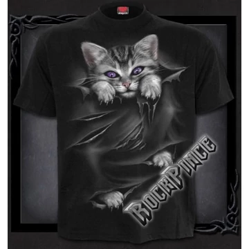 BRIGHT EYES - Front Print T-Shirt Black - F011M121