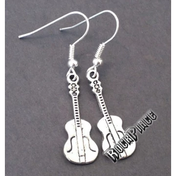 Gitár fülbevaló - króm