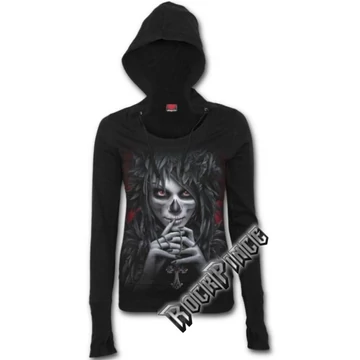 DAY OF THE GOTH - Wide Rib Drape Hoody Black (Plain) - D066F267