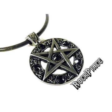 Pentagram fekete kővel - fordított